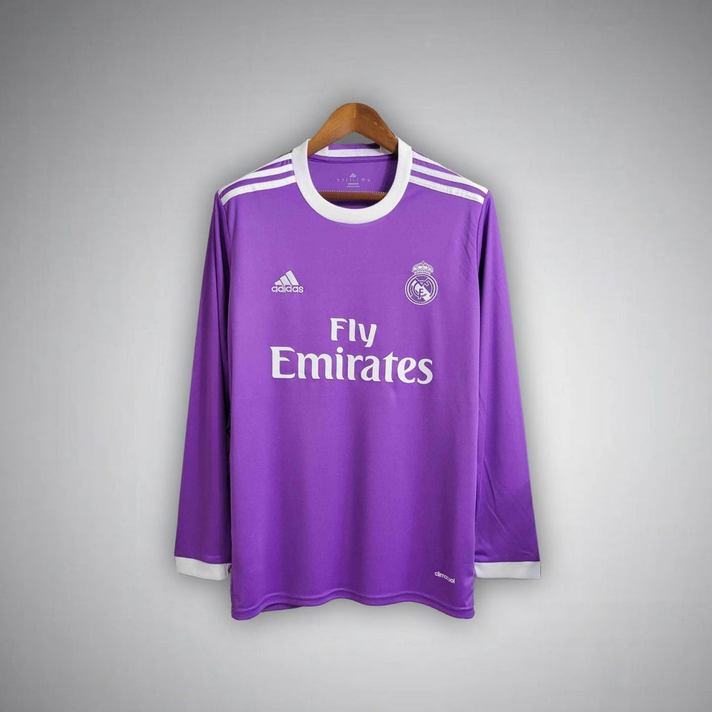 Real Madrid CF - Retro Away Shirt 2016/2017 Long Sleeve
